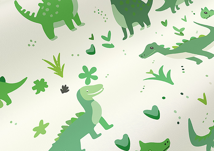 Dino Land, Lush Green - Twist&Fit Roller Blind - Image 4